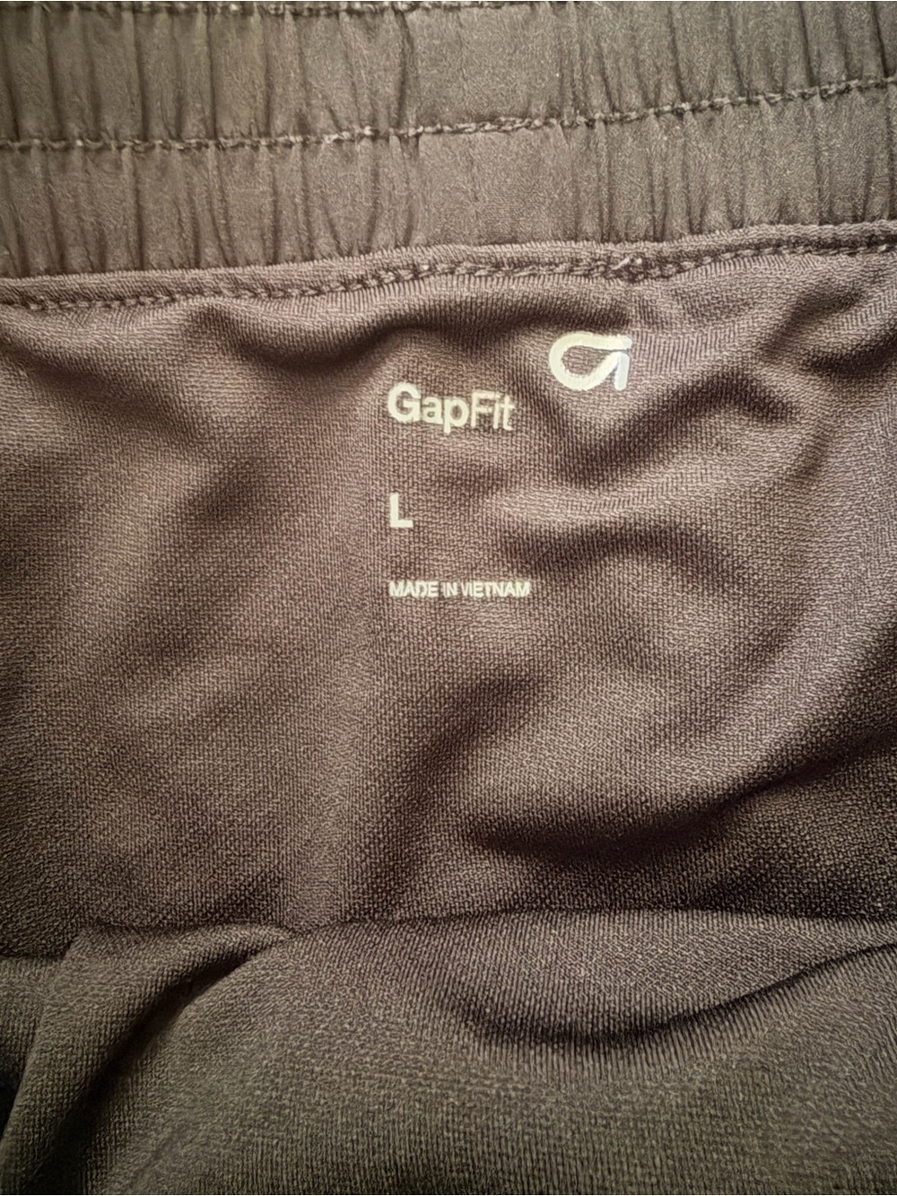 GAP Black Women's Athletic Shorts with Elastic Waistband - Picture 2 of 2